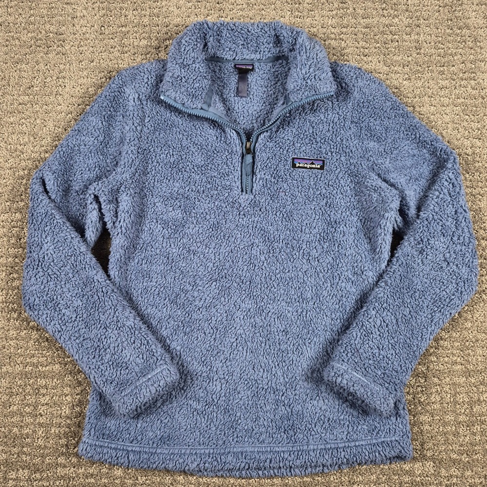 Patagonia Fleece Pullover Womens XS Blue Los Gatos 1/4 Zip High Pile 25235 WOBL